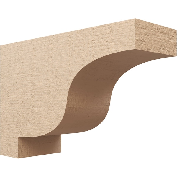 Ekena Millwork 12"W x 36"D x 24"H Classic Newport Rough Cedar Woodgrain TimberThane Corbel, Primed Tan CORUR12X36X24NEWRCPR - main